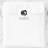 Spitz Keepake Weibchen Quadratischer Aufkleber (Tasche)