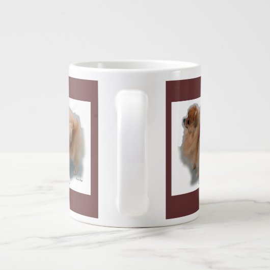 Spitz Kunstgeschenke Jumbo-Tasse (Rückseite)