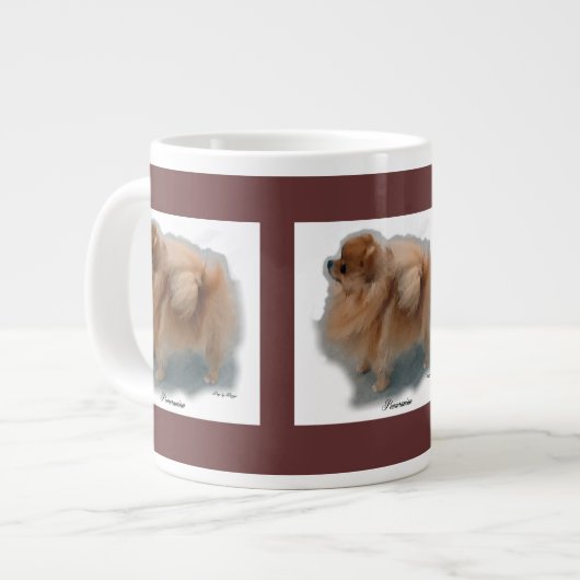Spitz Kunstgeschenke Jumbo-Tasse (Vorderseite Links)