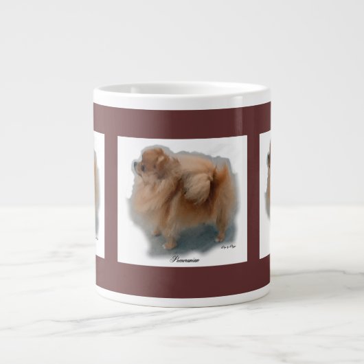 Spitz Kunstgeschenke Jumbo-Tasse (Vorderseite)