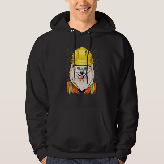 Spitz-Laboratorium für Bauarbeiter Hoodie (Vorderseite)