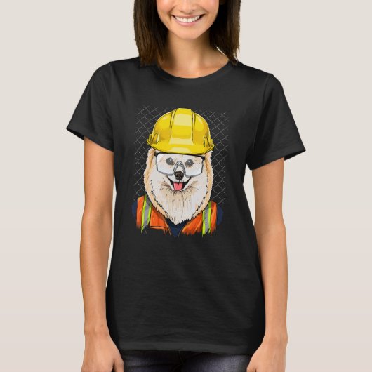 Spitz-Laboratorium für Bauarbeiter T-Shirt (Vorderseite)