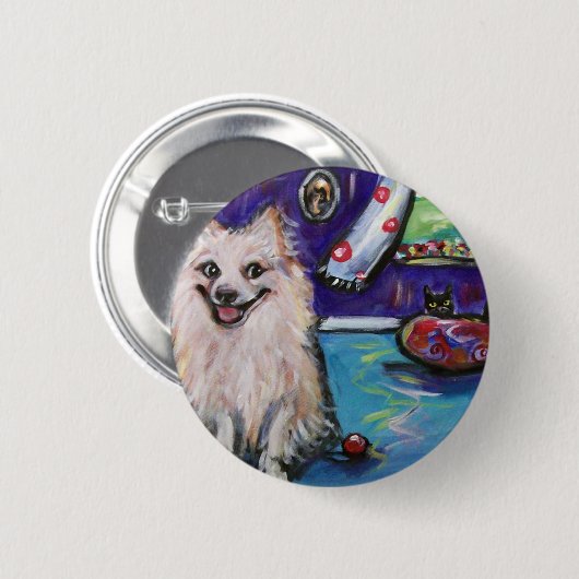 Spitz-Lächeln Button (Vorne & Hinten)