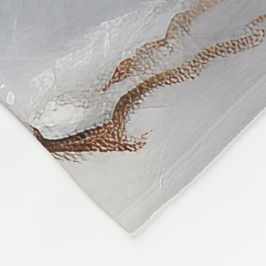 Spitz lässt es Weihnachten schneien Fleecedecke (Ecke)