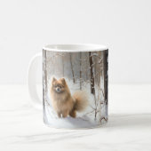 Spitz lässt es Weihnachten schneien Kaffeetasse (Vorderseite Links)