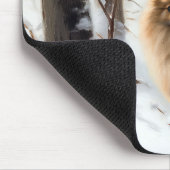 Spitz lässt es Weihnachten schneien Mousepad (Ecke)