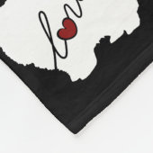 Spitz-Liebe Fleecedecke (Ecke)