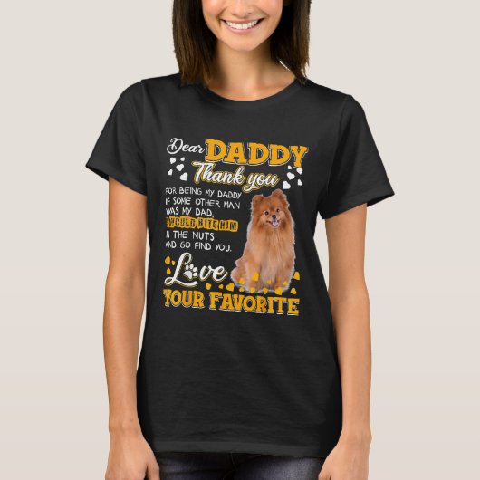 Spitz Lieber Daddy Danke, dass du mein Vater bist T-Shirt (Vorderseite)