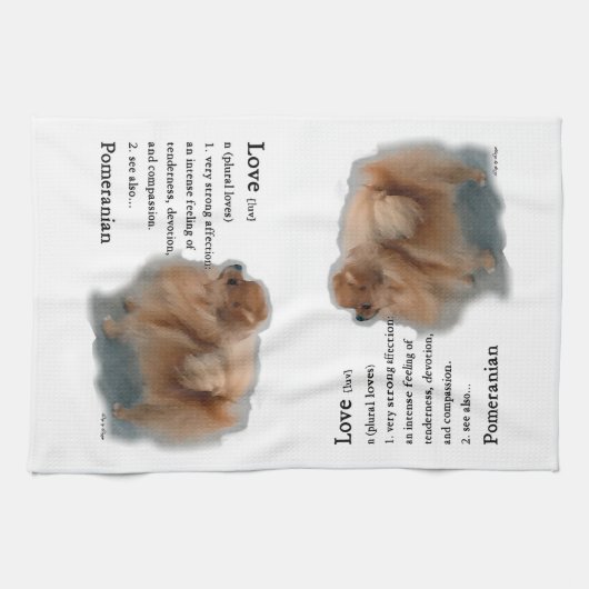 Spitz Liebhaber Geschenke Handtuch (Horizontal)