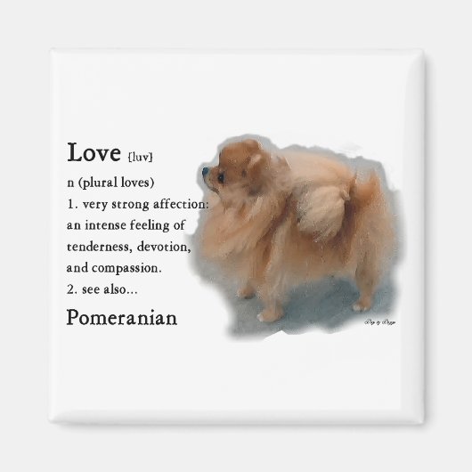 Spitz Liebhaber Geschenke Magnet (Vorne)