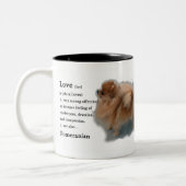 Spitz Liebhaber Geschenke Zweifarbige Tasse (Links)