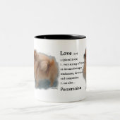 Spitz Liebhaber Geschenke Zweifarbige Tasse (Mittel)