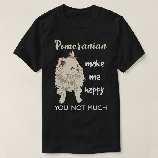 Spitz macht mich glücklich T-Shirt (Design vorne)