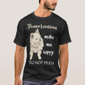 Spitz macht mich glücklich T-Shirt (Vorderseite)