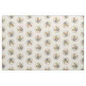 Spitz Malerei Orange Pom Original Hunde Kunst Stoff (Fat Quarter (45,7 x 55,9 cm))