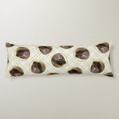 Spitz Malerei Orange Sable Original Hunde Kunst Seitenschläferkissen (Rückseite)