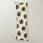 Spitz Malerei Orange Sable Original Hunde Kunst Seitenschläferkissen (Vorderseite Vertikal)