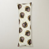 Spitz Malerei Orange Sable Original Hunde Kunst Seitenschläferkissen (Rückseite (Vertikal))