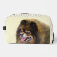 Spitz Malerei Orange Sable Original Hunde Kunst