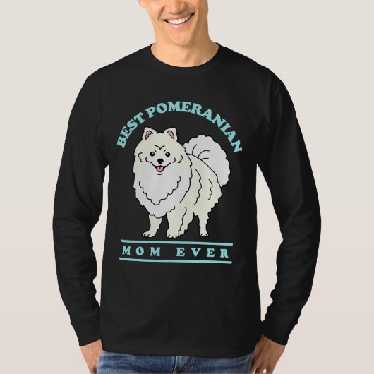 Spitz Mama Dog Eigentümer Spitz T-Shirt (Vorderseite)