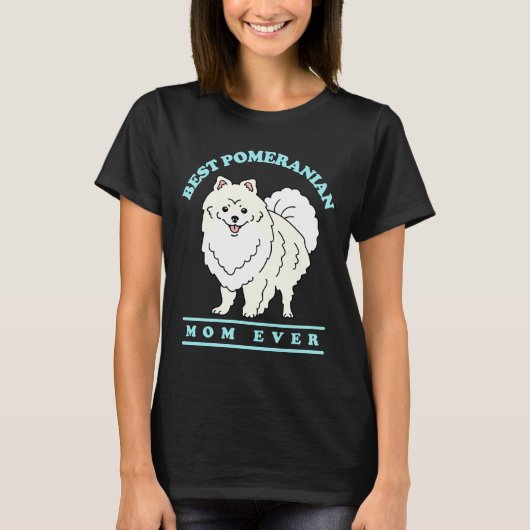 Spitz Mama Dog Eigentümer Spitz T-Shirt (Vorderseite)