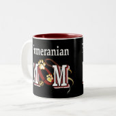 Spitz MAMA Geschenke Zweifarbige Tasse (Vorderseite Links)