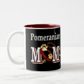 Spitz MAMA Geschenke Zweifarbige Tasse (Links)