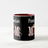 Spitz MAMA Geschenke Zweifarbige Tasse (Mittel)