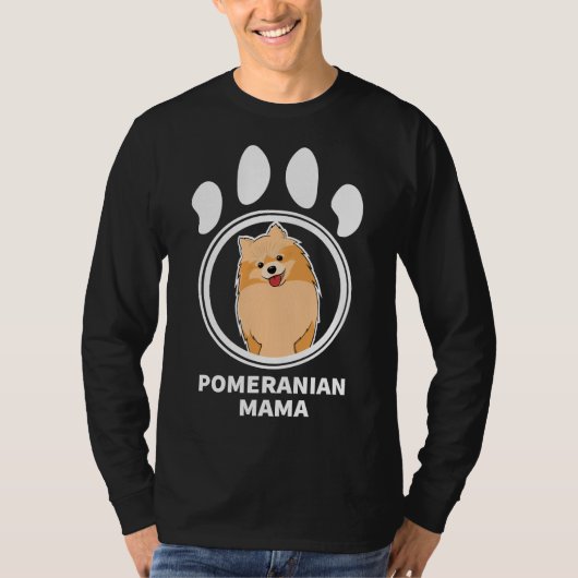 Spitz Mama Niedlich Dog T-Shirt (Vorderseite)