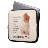 Spitz Mama Notebook-Sieb Laptopschutzhülle (Vorderseite Links)