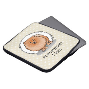 Spitz Mama Pom Mama (orange rot) Niedliche Hunde M Laptopschutzhülle