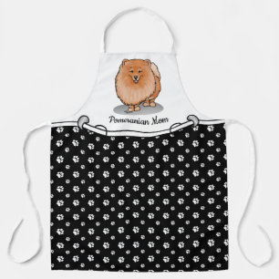 Spitz Mama Pom Mama (orange rot) Niedliche Hunde M Schürze