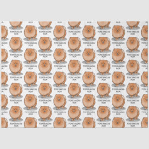 Spitz Mama Pom Mama (orange rot) Niedliche Hunde M Seidenpapier
