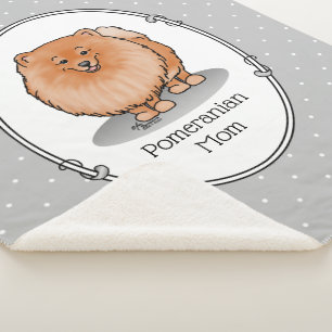 Spitz Mama Pom Mama (orange rot) Niedliche Hunde M Sherpadecke