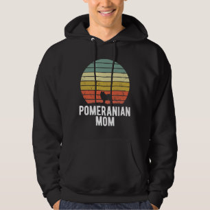 Spitz Mama Retro Sunset Hund Lover Hoodie
