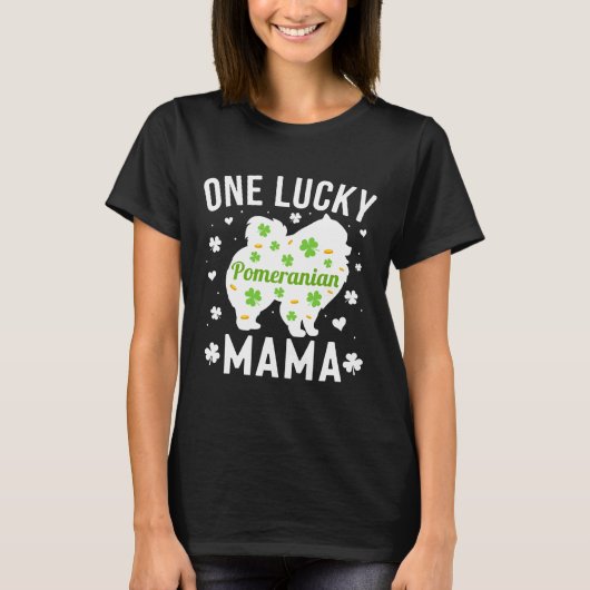 Spitz Mama St Patricks Day T-Shirt (Vorderseite)
