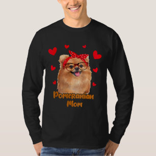 Spitz Mama Valentinstag Hund Mama Muttertag W T-Shirt