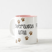 Spitz-Mama Zweifarbige Tasse (Vorderseite Links)
