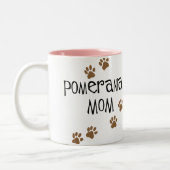 Spitz-Mama Zweifarbige Tasse (Links)