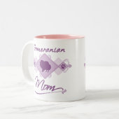Spitz-Mama Zweifarbige Tasse (Vorderseite Links)