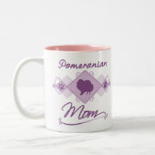 Spitz-Mama Zweifarbige Tasse (Links)