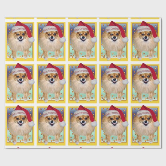 Spitz Marley lustiges schlechtes Sankt Geschenkpapier (Flach)