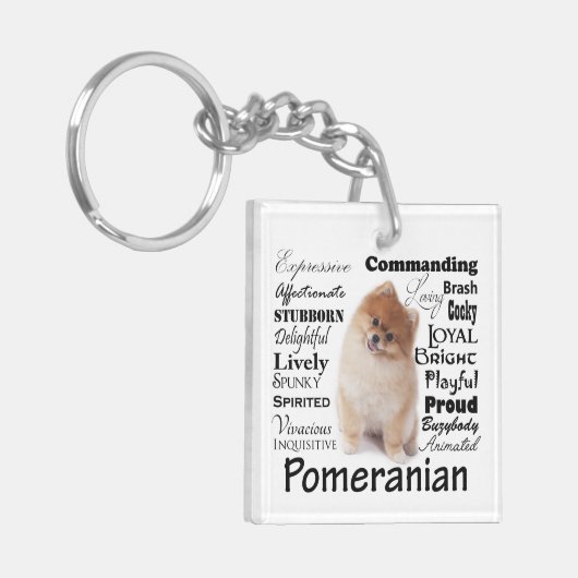 Spitz-Merkmal-Schlüsselanhänger Schlüsselanhänger (Vorderseite links)