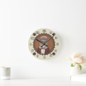 Spitz mit Brille Runde Wanduhr (Zuhause)