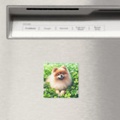 Spitz mit grünem Kleeblatt Magnet (In Situ (Geschirrspüler))