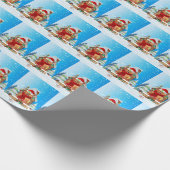 Spitz mit Weihnachtsgeschenke Geschenkpapier (Ecke)