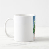 Spitz mit Weihnachtsgeschenke Kaffeetasse (Links)