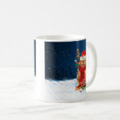 Spitz mit Weihnachtsgeschenke Kaffeetasse (VorderseiteRechts)