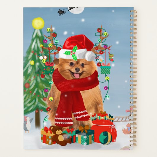 Spitz mit Weihnachtsgeschenke Planer (Rückseite)