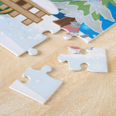 Spitz mit Weihnachtsgeschenke Puzzle (Seite)